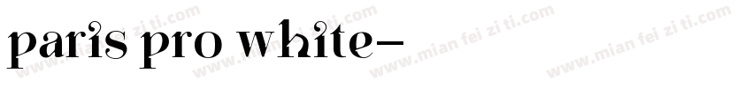 paris pro white字体转换